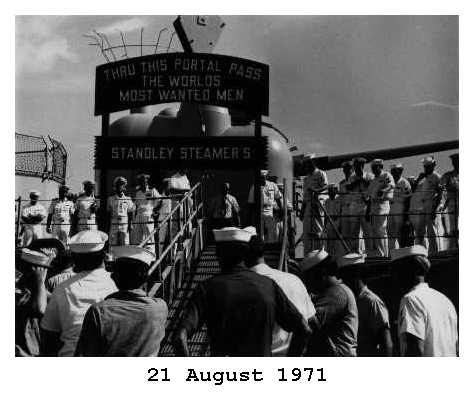 [ Standley Steamers  Return to Mayport - 21 August 1971 ]