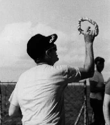 [ Al Blanks playing 'Deck Tennis' - 1971